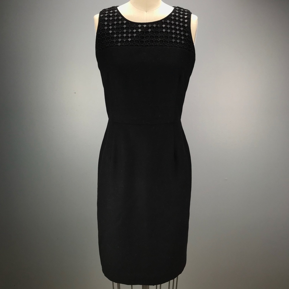 Banana Republic Wool Blend Sequin Shift Dress 10 P